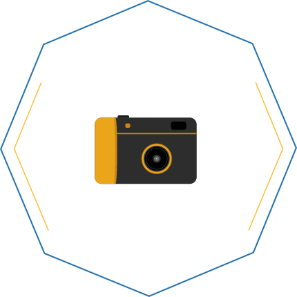 An illustrated camera